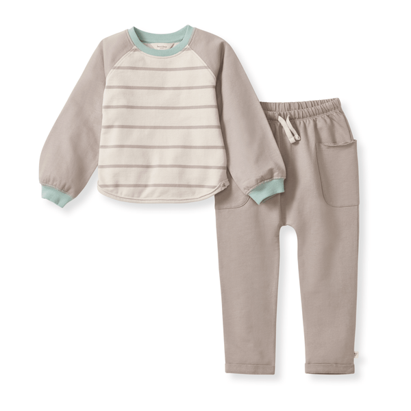 Basic Stripe Sweatshirt & Pants Set - DIGS