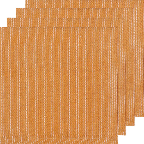 Pinstripe Linen Napkins, Set of 4