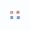Beaded Tulip Stud Earrings (Cream/Tan) - DIGS