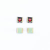 Beaded Tulip Stud Earrings (Cream/Tan) - DIGS