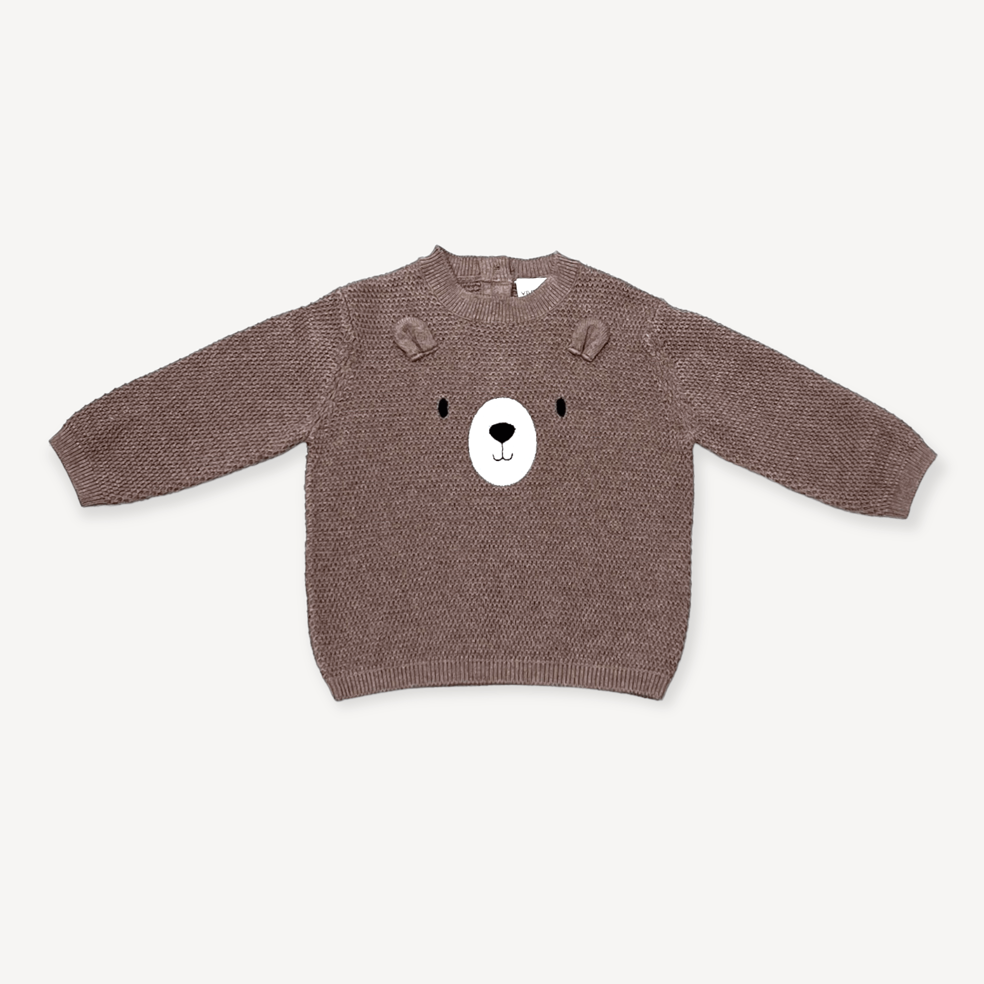 Bear Embroidered Baby Pullover Sweater - DIGS