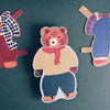 Bear Paper Doll Holiday Card - DIGS
