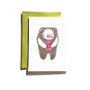 Bear with Cake Linocut Card - DIGS