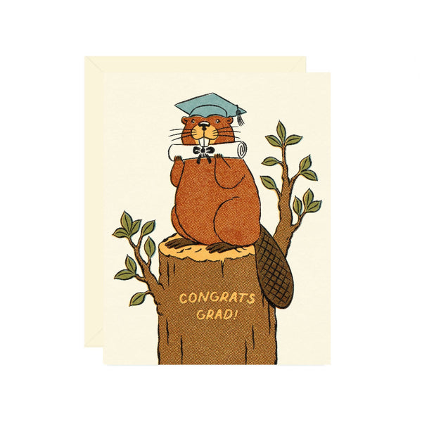Beaver Graduation Card - DIGS