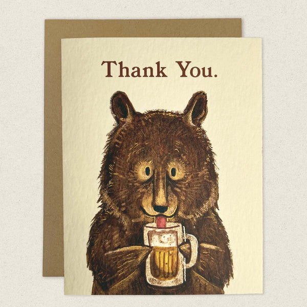 Beer Bear Thank You Card - DIGS