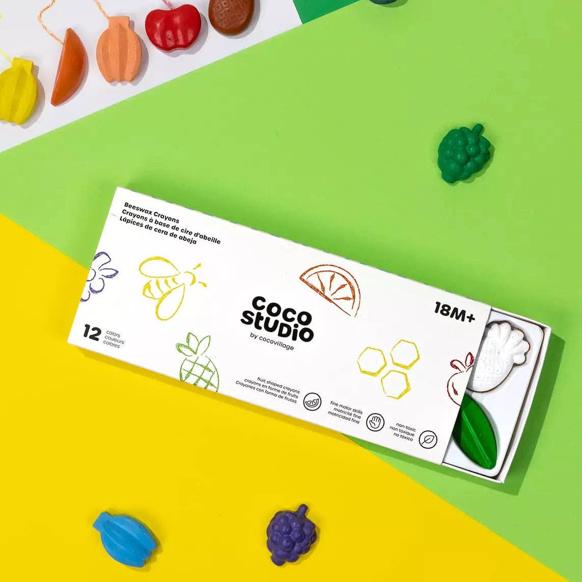 Beeswax Crayons Set - 12 colors - DIGS