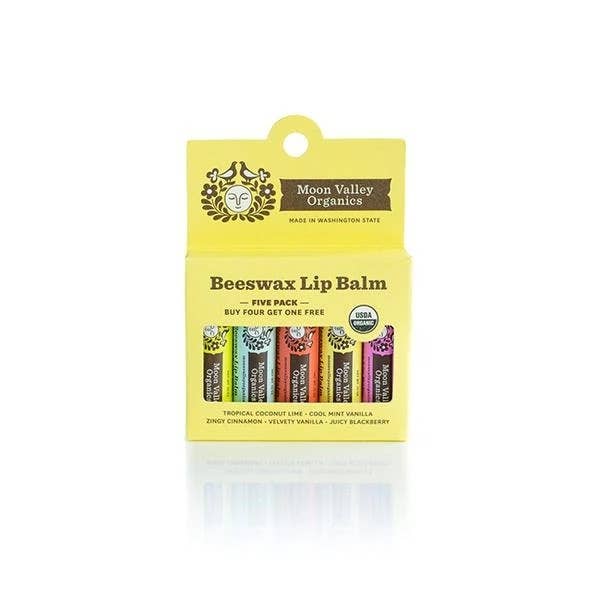 Beeswax Lip Balm, Pack of 5 - DIGS