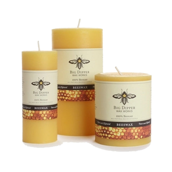 Beeswax Pillar Candles - DIGS