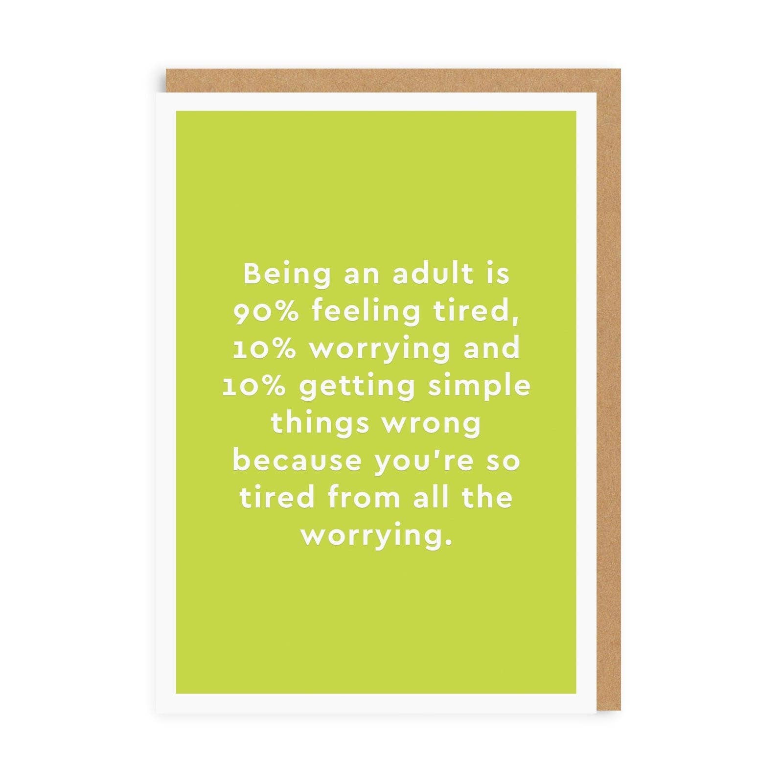 Being An Adult Greeting Card - DIGS