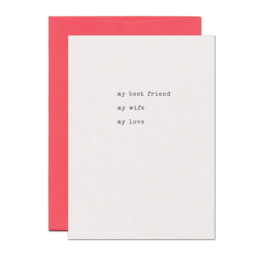 Best Friend Wife Love Card - DIGS