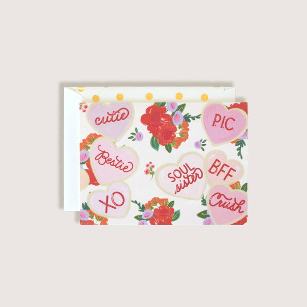 Bestie Candy Hearts Love Card - DIGS