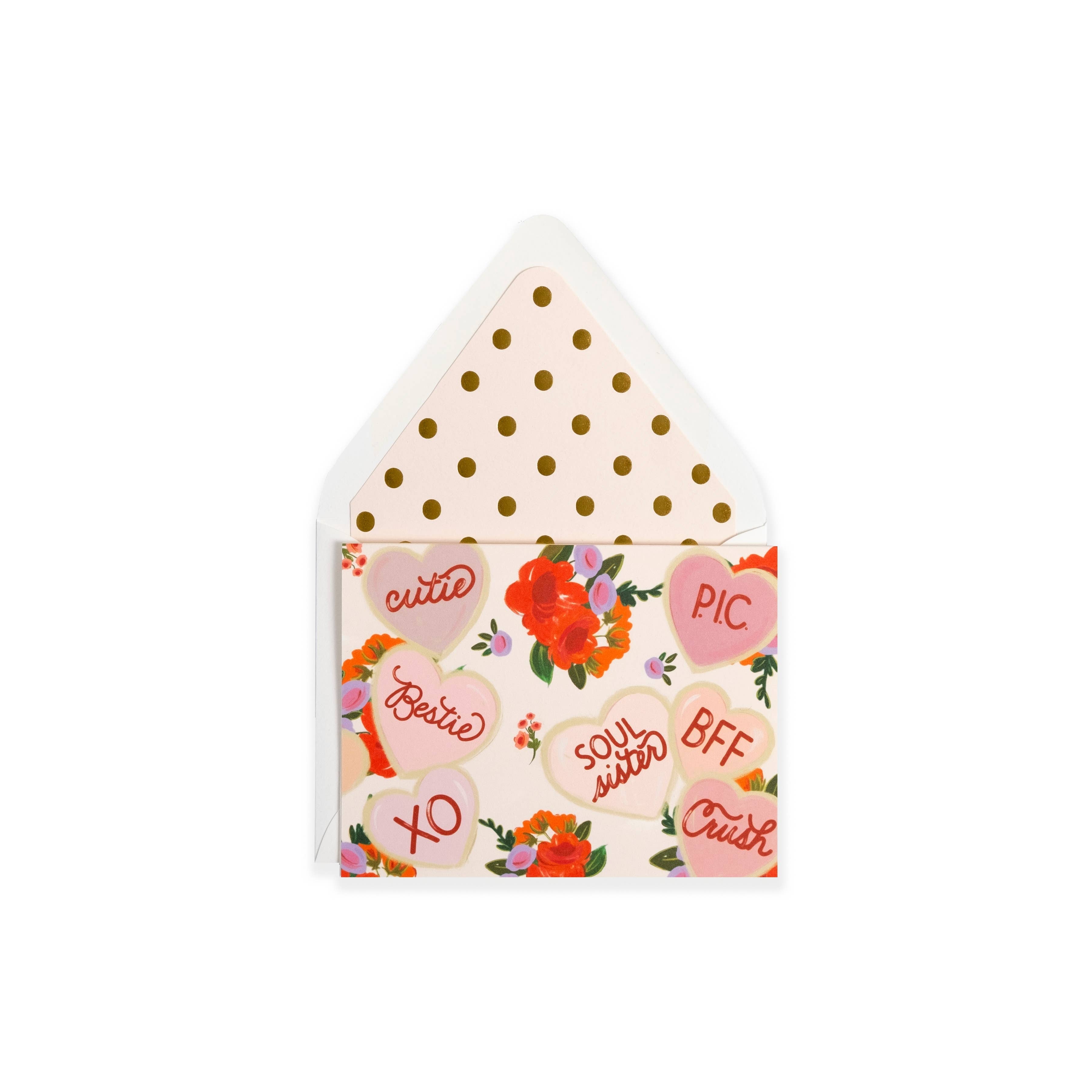 Bestie Candy Hearts Love Card - DIGS