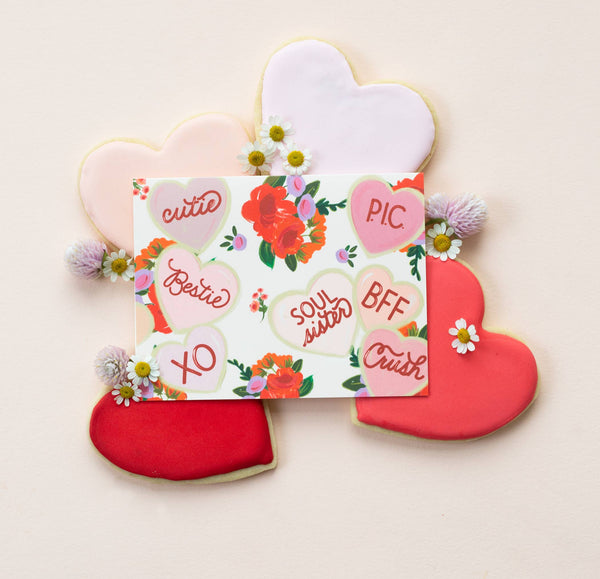 Bestie Candy Hearts Love Card - DIGS