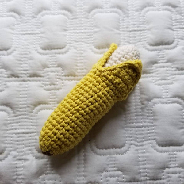 Banana Crocheted Rattle