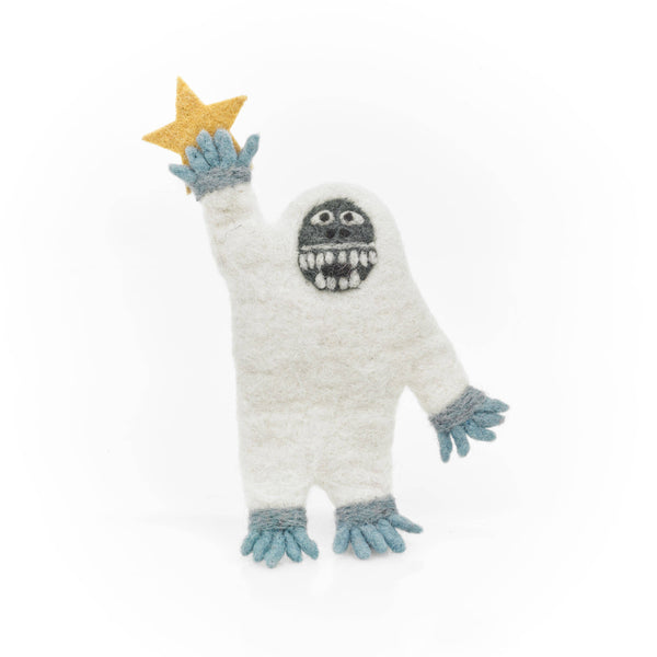 Festive Yeti Felt Tree Topper