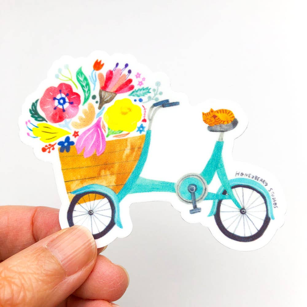 Bicycle & Flowers Sticker - DIGS