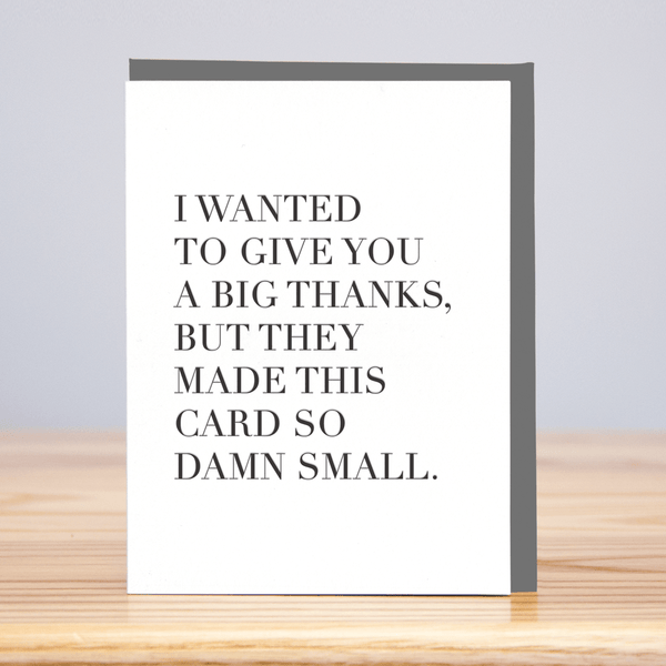 Big Thanks, Small Card Card - DIGS