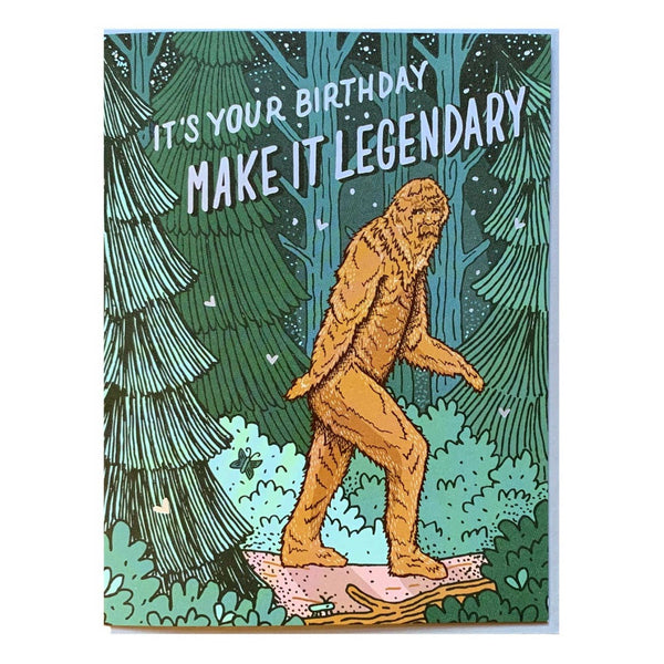 Bigfoot Birthday Card - DIGS