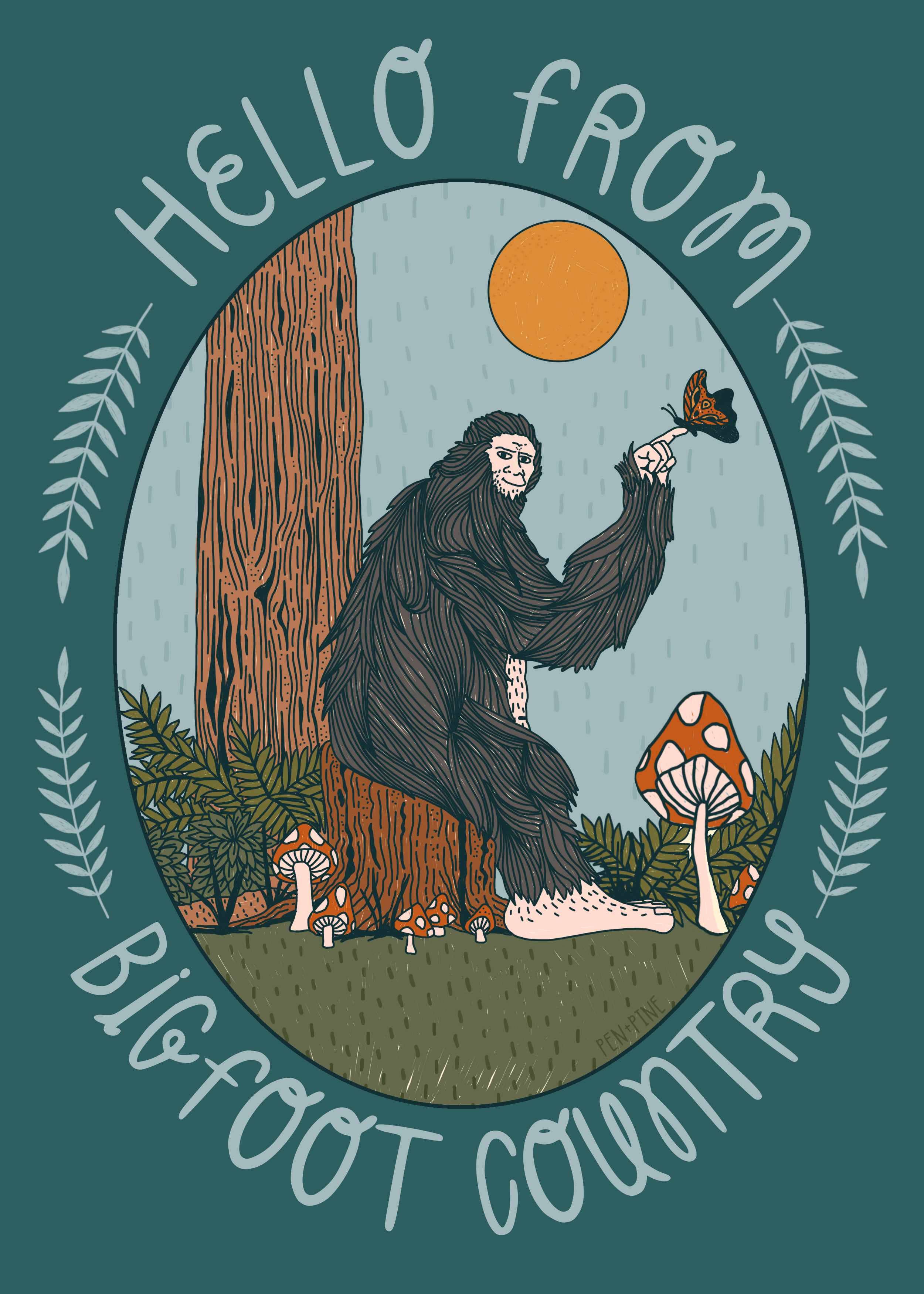 Bigfoot Postcard - DIGS