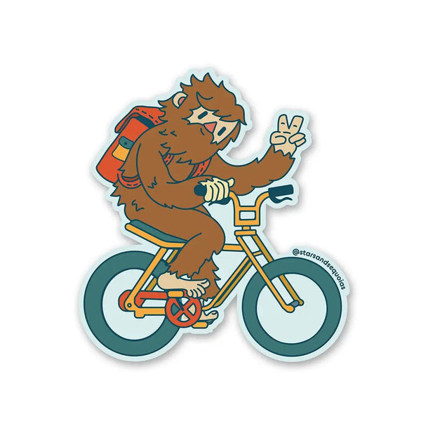 Biking Bigfoot Sticker - DIGS