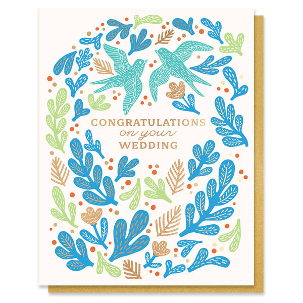 Bird Wedding Congratulations Card - DIGS