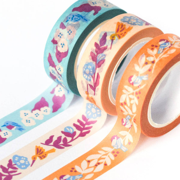 Birds & Blooms Washi Tape Set - DIGS