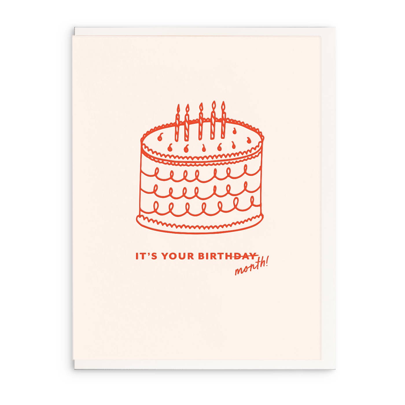 Birth Month Letterpress Belated Birthday Card - DIGS