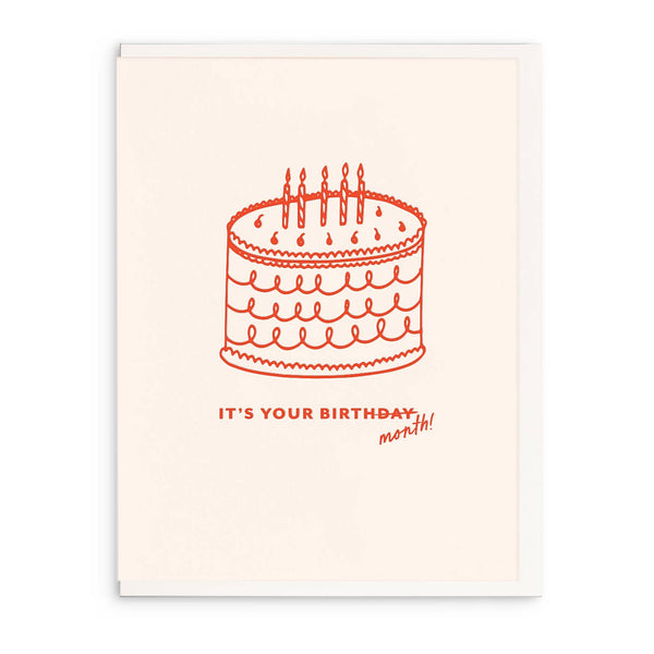 Birth Month Letterpress Belated Birthday Card - DIGS