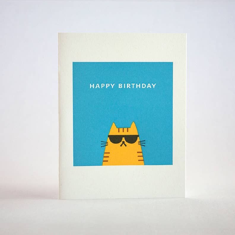 Birthday Cool Cat Card - DIGS