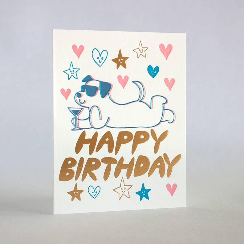 Birthday Cool Dog Card - DIGS