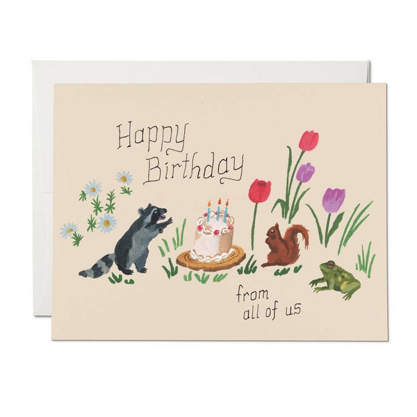 Birthday Critters Greeting Card - DIGS