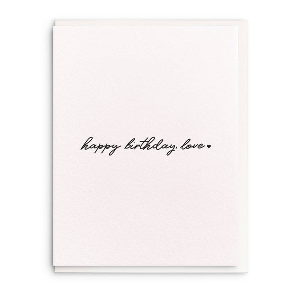 Birthday Love Letterpress Card - DIGS