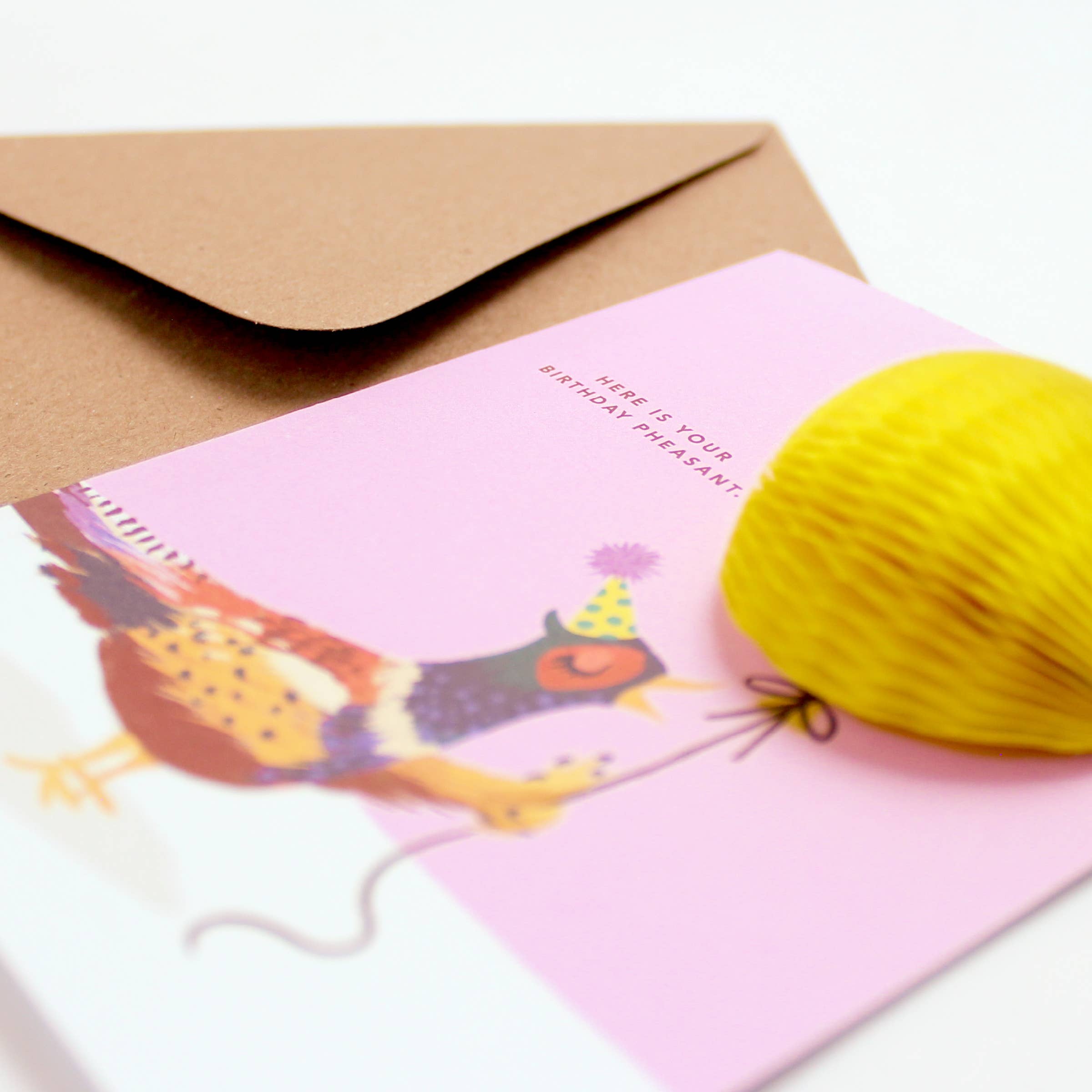 Birthday Pheasant Pop-up Card - DIGS