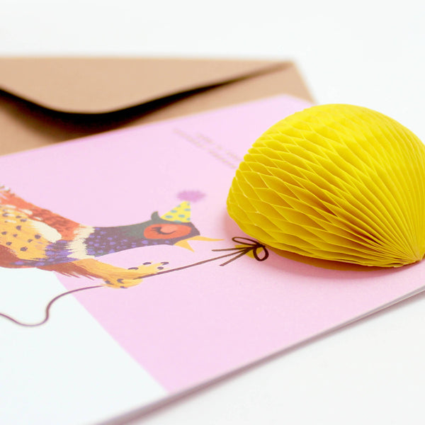 Birthday Pheasant Pop-up Card - DIGS