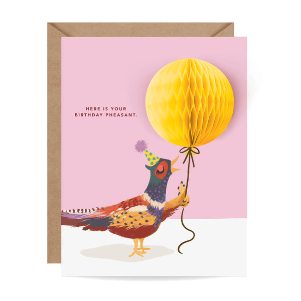 Birthday Pheasant Pop-up Card - DIGS