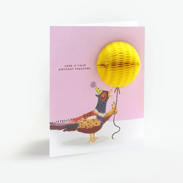 Birthday Pheasant Pop-up Card - DIGS
