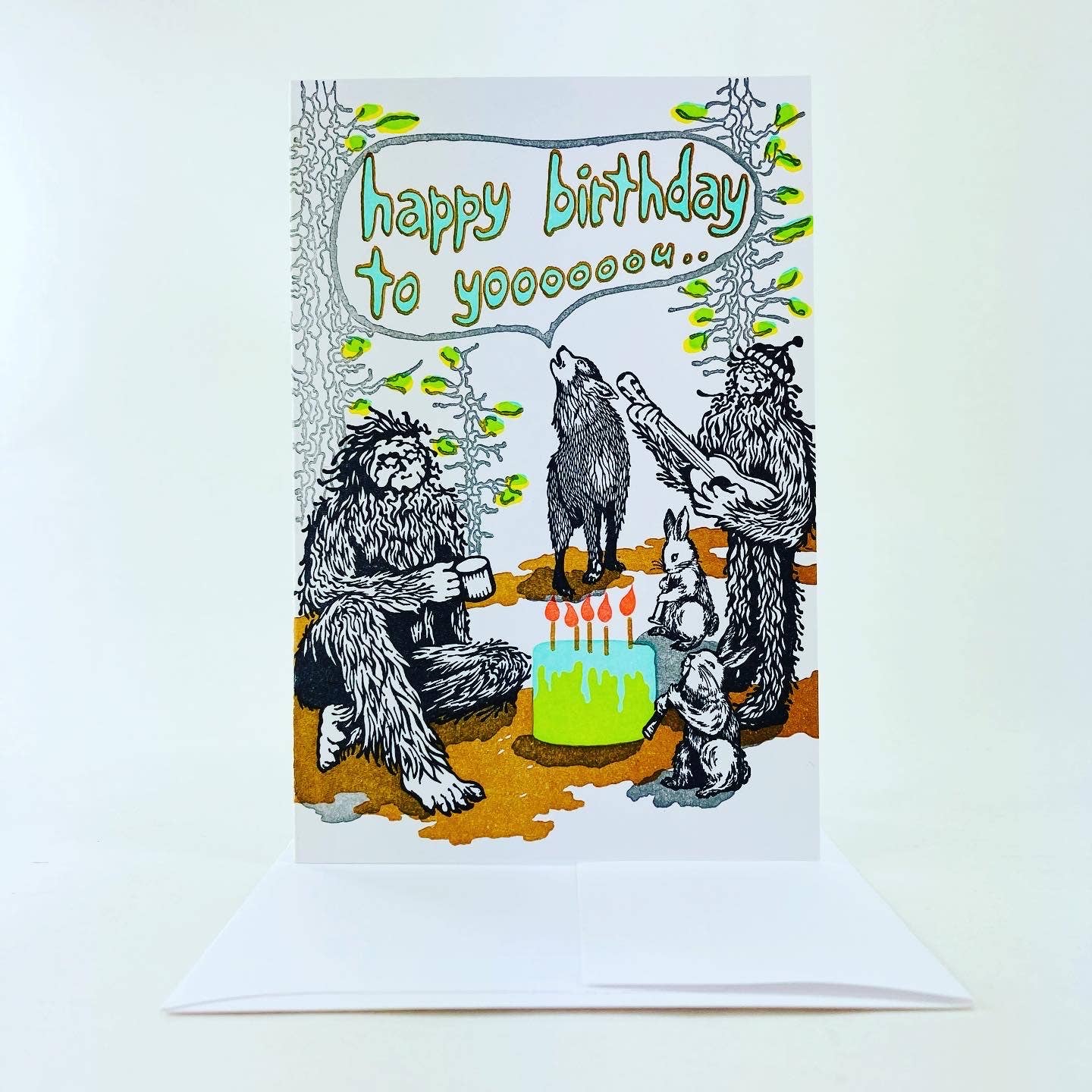 Birthday Song Wolf Solo Card - DIGS