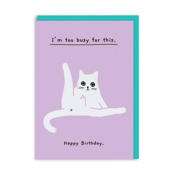 Birthday, Too Busy for This Card - DIGS