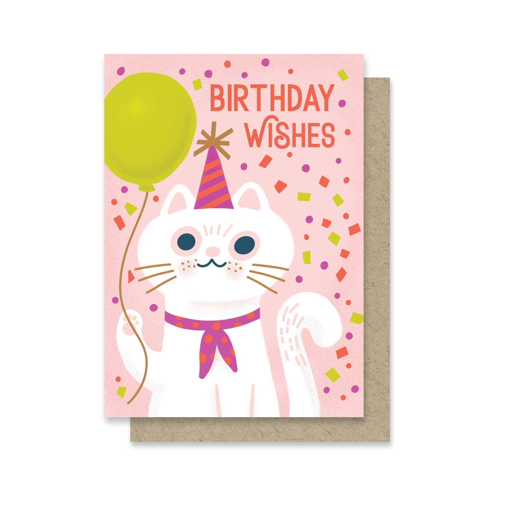 Birthday Wishes Cat Mini Card - DIGS