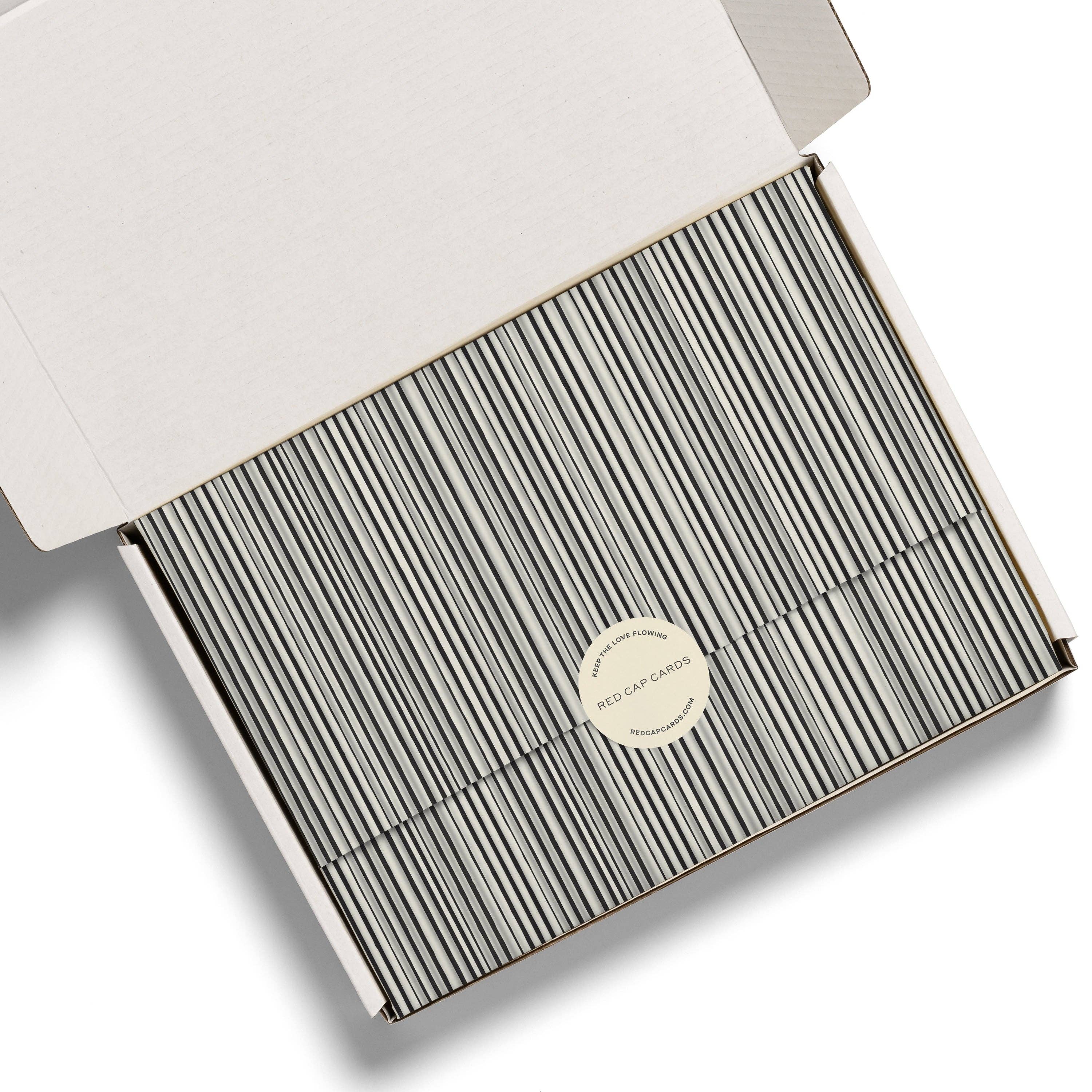 Black Stripe Tissue Paper 5 Sheets - DIGS