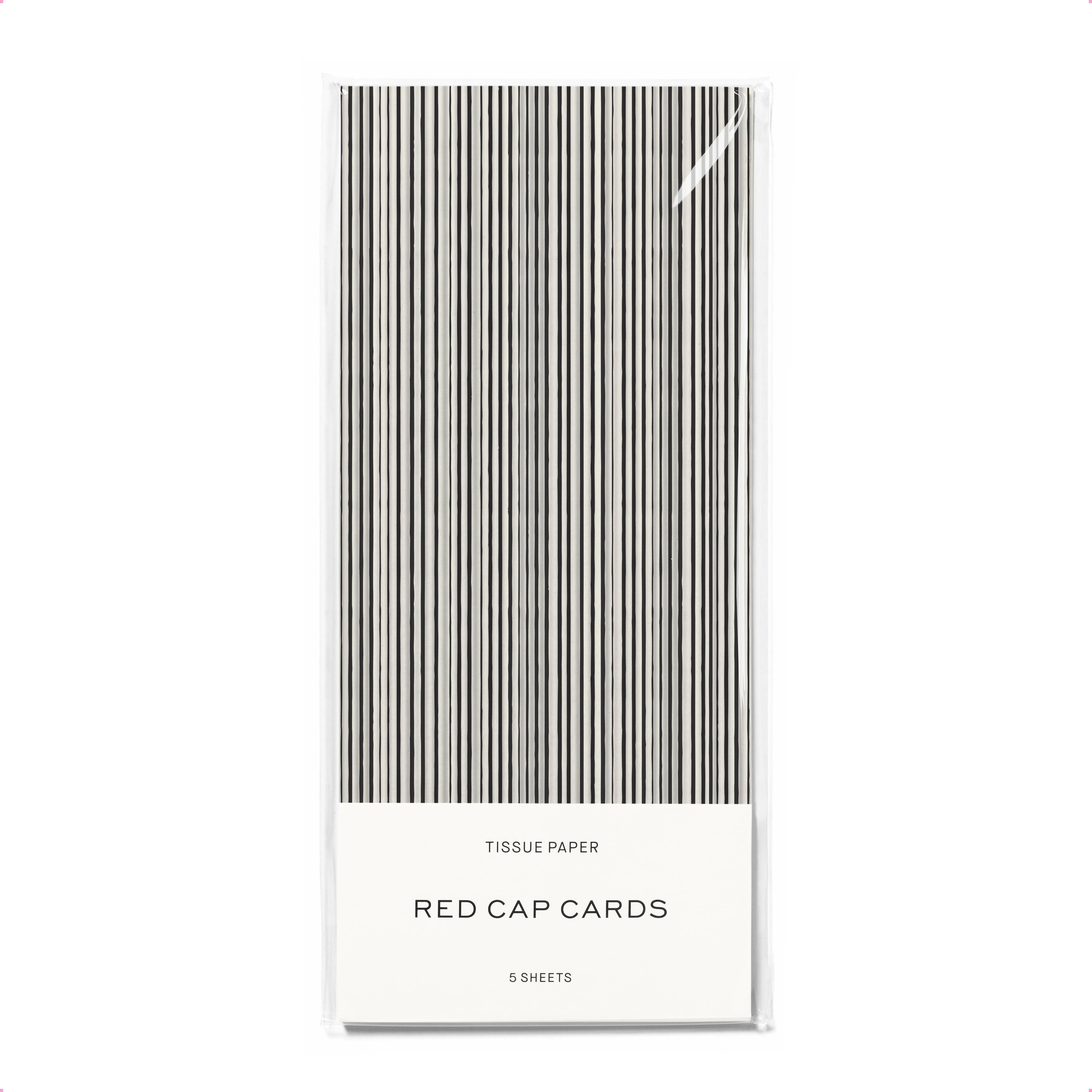 Black Stripe Tissue Paper 5 Sheets - DIGS