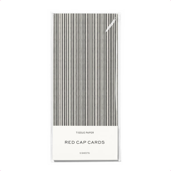 Black Stripe Tissue Paper 5 Sheets - DIGS