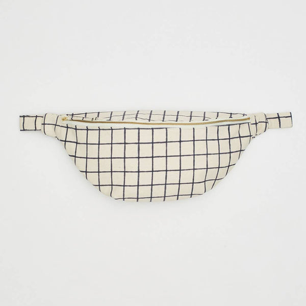 Block Print Grid Sling Bag - DIGS