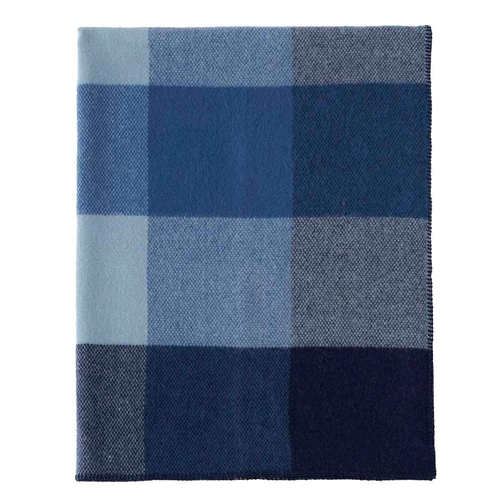 Block Wool Throw: Blue - DIGS