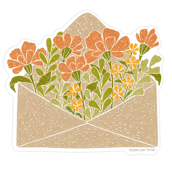 Blooming Envelope Sticker - DIGS