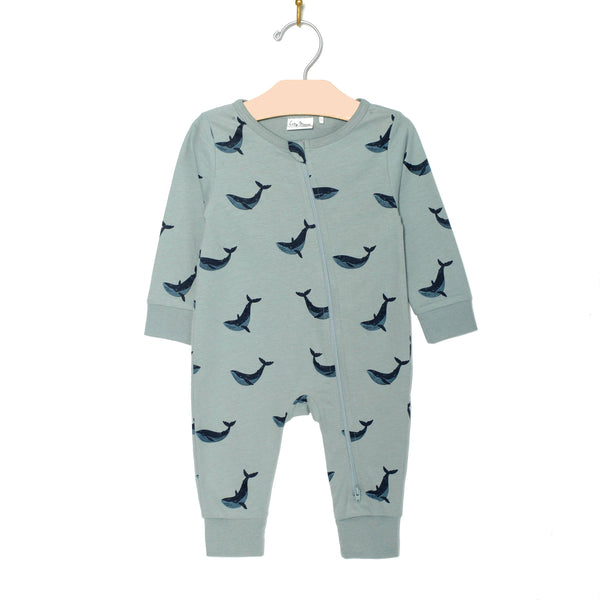 Blue Whale Zip Romper - DIGS