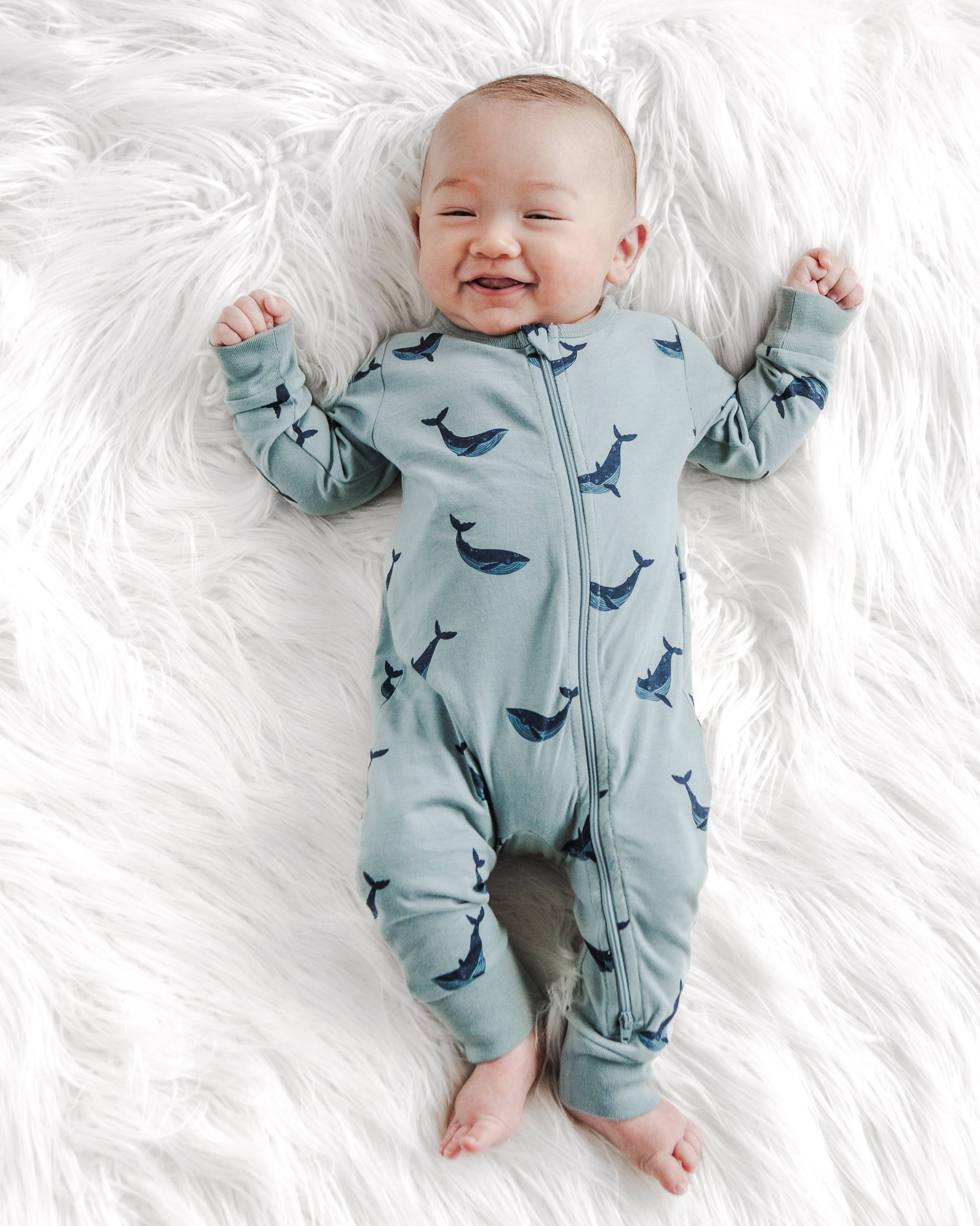 Blue Whale Zip Romper - DIGS
