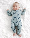 Blue Whale Zip Romper - DIGS
