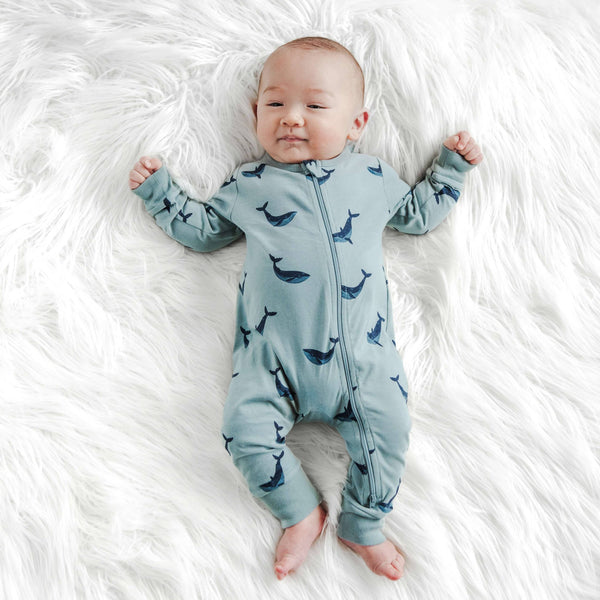Blue Whale Zip Romper - DIGS