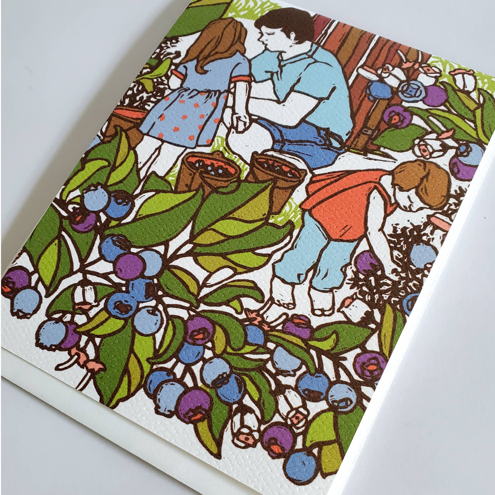 Blueberry Picking Father's Day Card - DIGS
